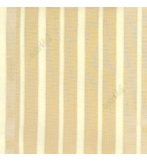 Gold beige color vertical pencil stripes net finished vertical and horizontal thread crossing checks poly sheer curtain